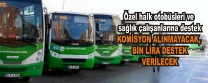 zel halk otobsleri ve salk alanlarna destek