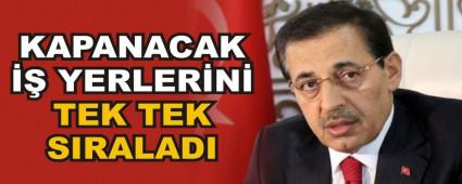 KAPANACAK  YERLERN TEK TEK SIRALADI