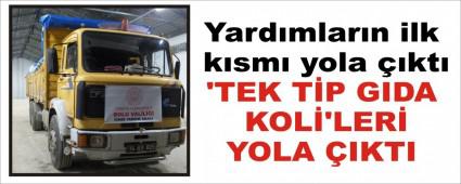 Yardmlarn ilk ksm yola kt