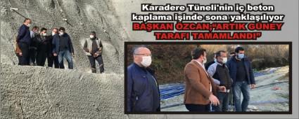 Karadere Tneli\'nin i beton kaplama iinde sona yaklalyor