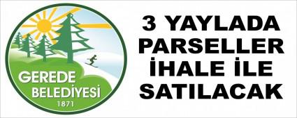 3 YAYLADA PARSELLER HALE LE SATILACAK