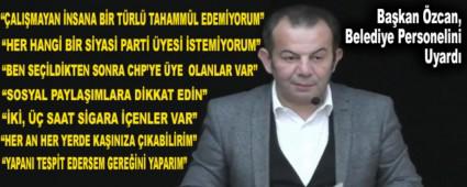 BAKAN ZCAN, BELEDYE PERSONELN UYARDI