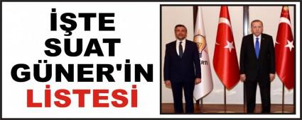 AK Parti'nin Yeni Bakan Gner'in Listesi Belli Oldu 