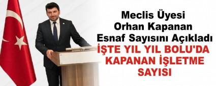 TE YIL YIL BOLU\'DA KAPANAN LETME SAYISI  