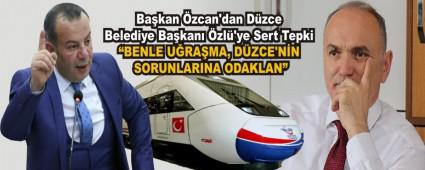 Bakan zcan\'dan Dzce Belediye Bakan zl\'ye Sert Tepki