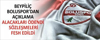 BEYPL BOLUSPOR\'DAN AIKLAMA