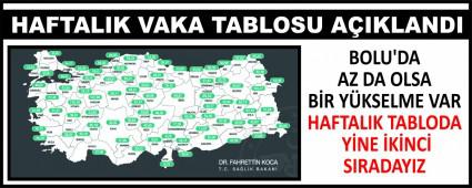 HAFTALIK VAKA TABLOSU AIKLANDI