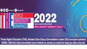 BAB, TMES HGHER EDUCATON ALANLARA GRE DNYA NVERSTELER LSTES 2022\'DE