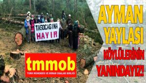 TMMOB\'den Ayman Yaylas Kylsne Destek