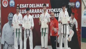 ULUSLARARASI KARATE TURNUVASINDA 3 MADALYA BRDEN