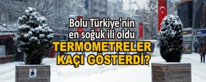 Bolu Trkiye\'nin en souk ili oldu