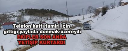 Telefon hatt tamiri iin gittii yaylada donmak zereydi