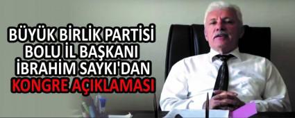 BRAHM SAYKI\'DAN KONGRE AIKLAMASI