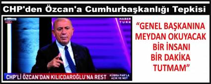 CHP\'den zcan\'a Cumhurbakanl Tepkisi