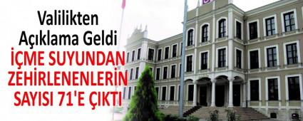 ME SUYUNDAN ZEHRLENENLERN SAYISI 71\'E IKTI