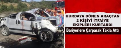 Bariyerlere arparak Takla Att