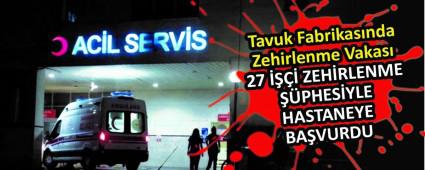 Tavuk Fabrikasnda Zehirlenme Vakas