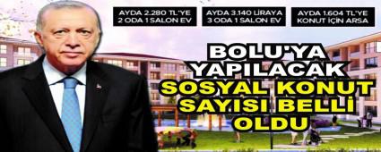 BOLU\'YA YAPILACAK SOSYAL KONUT SAYISI BELL OLDU
