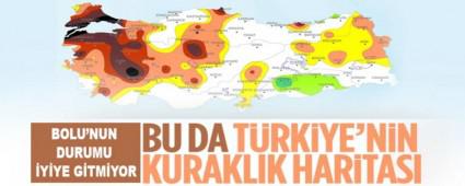 Trkiye\'nin kuraklk haritas akland
