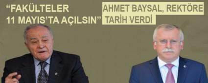 AHMET BAYSAL, REKTRE TARH VERD
