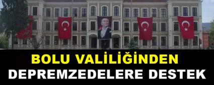 BOLU VALLNDEN DEPREMZEDELERE DESTEK