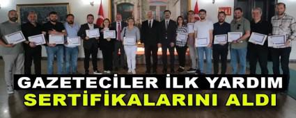 GAZETECLER LK YARDIM SERTFKALARINI ALDI
