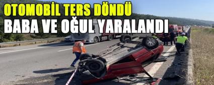 OTOMOBL TERS DND  BABA VE OUL YARALANDI