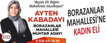 BORAZANLAR MAHALLES\'NE KADIN EL