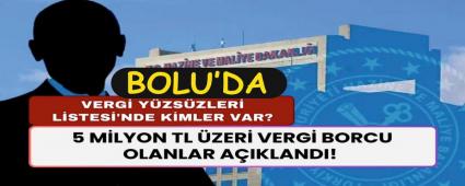 BOLU\'DA\'VERG YZSZLER\' LSTES AIKLANDI