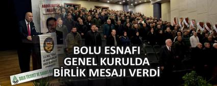 BOLU ESNAFI GENEL KURULDA BRLK MESAJI VERD