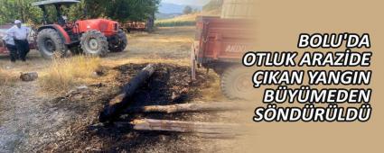 BOLU\'DA OTLUK ARAZDE IKAN YANGIN BYMEDEN SNDRLD