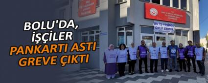 BOLU\'DA, LER PANKARTI ASTI GREVE IKTI