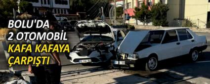 BOLU\'DA 2 OTOMOBL KAFA KAFAYA ARPITI