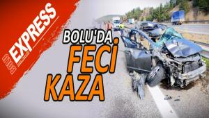 BOLU'DA KAMYONA ARPAN OTOMOBL HURDAYA DND