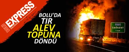 BOLU'DA TIR ALEV TOPUNA D�ND�